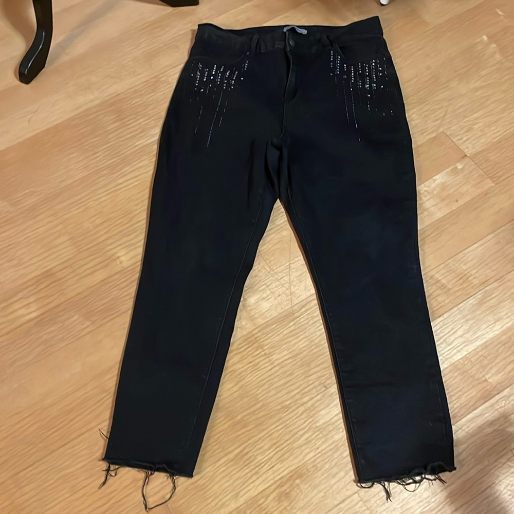 Satin Doll Black Jeans Waist 34” Inseam 26”